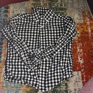 Black and White Checkered boys Shirt sz 7/8 children place